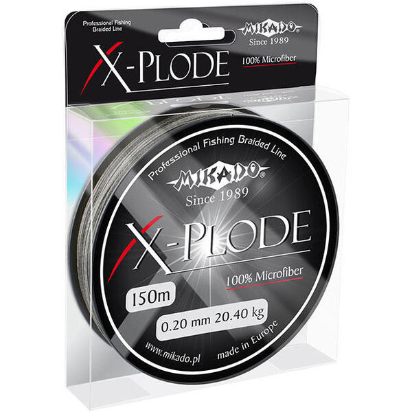 Плетеный шнур Mikado X-Plode 150м 0.25мм 28.50кг black