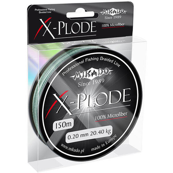 Плетеный шнур Mikado X-Plode 150м 0.22мм 24.45кг green
