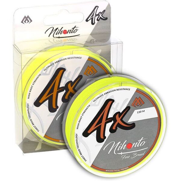 Плетеный шнур Mikado Nihonto Fine Braid 150м 0.16мм 12.50кг fluo