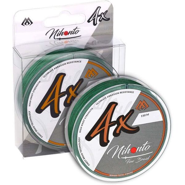 Плетеный шнур Mikado Nihonto Fine Braid 150м 0.16мм 12.50кг green